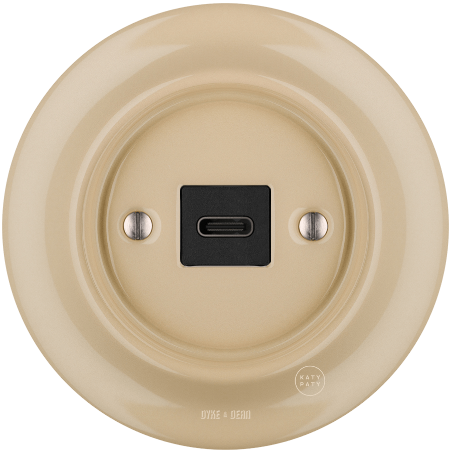 PORCELAIN WALL SOCKET SAND USB-C - DYKE & DEAN