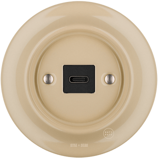 PORCELAIN WALL SOCKET SAND USB-C - DYKE & DEAN