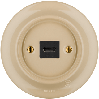 PORCELAIN WALL SOCKET SAND USB-C - DYKE & DEAN