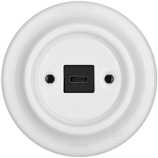 PORCELAIN WALL SOCKET WHITE USB-C - DYKE & DEAN