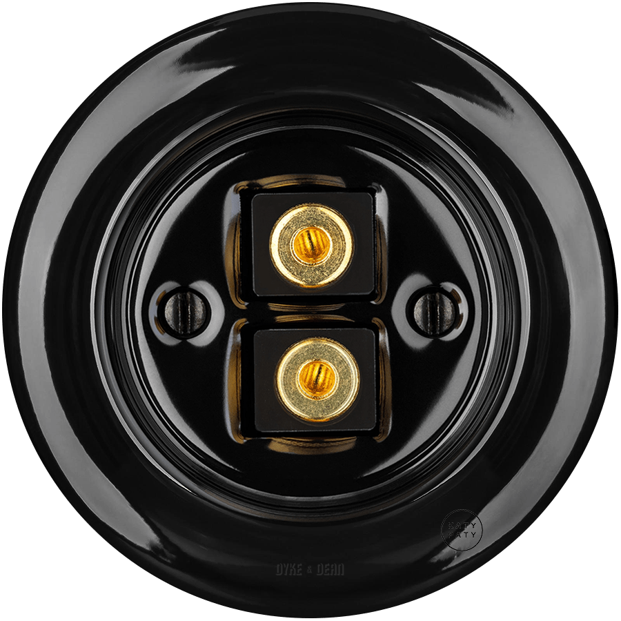 PORCELAIN WALL SPEAKER SOCKET BLACK - DYKE & DEAN