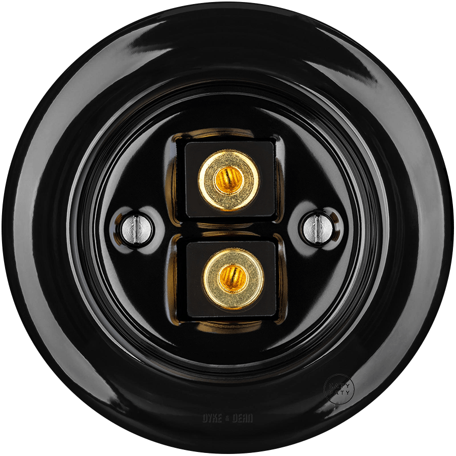 PORCELAIN WALL SPEAKER SOCKET BLACK - DYKE & DEAN