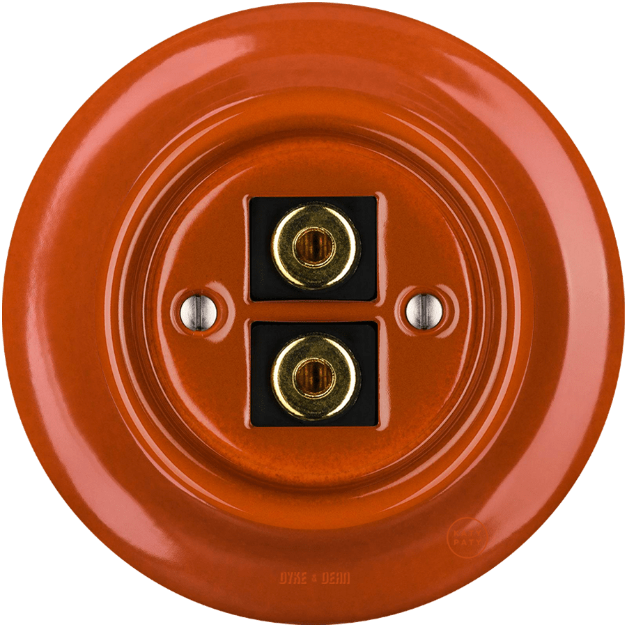 PORCELAIN WALL SPEAKER SOCKET BRICK RED - DYKE & DEAN