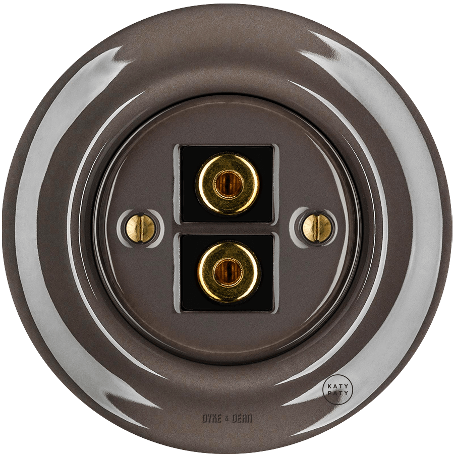 PORCELAIN WALL SPEAKER SOCKET BROWN - DYKE & DEAN