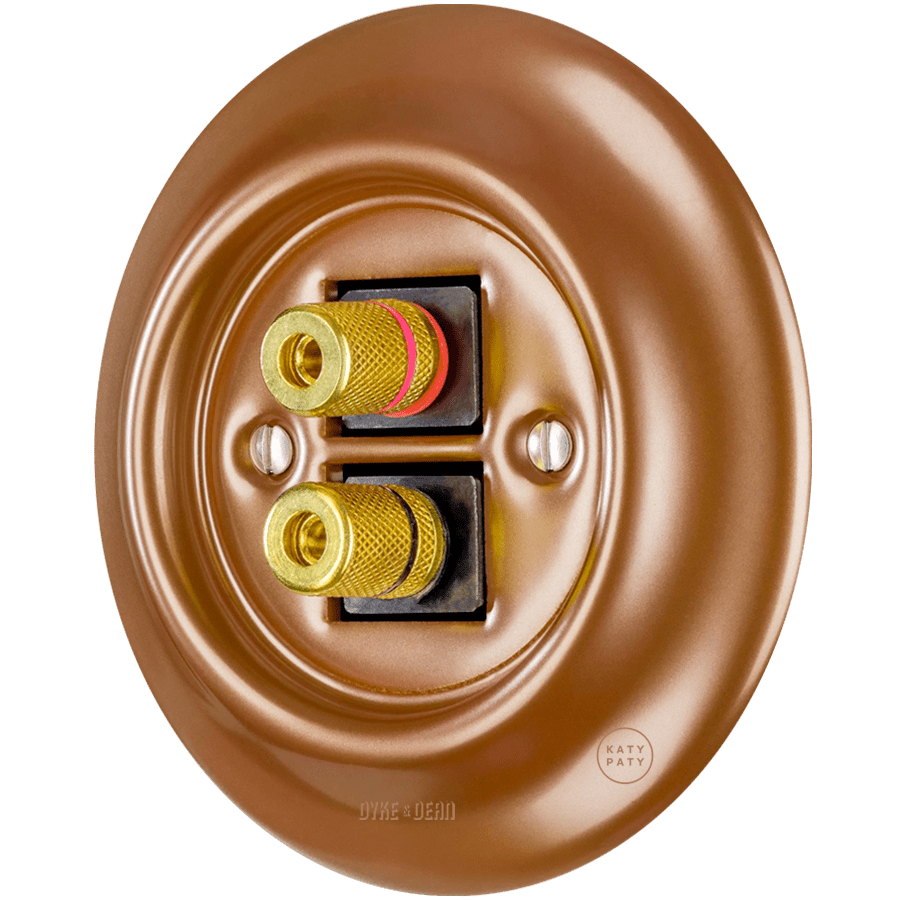 PORCELAIN WALL SPEAKER SOCKET COPPER - DYKE & DEAN