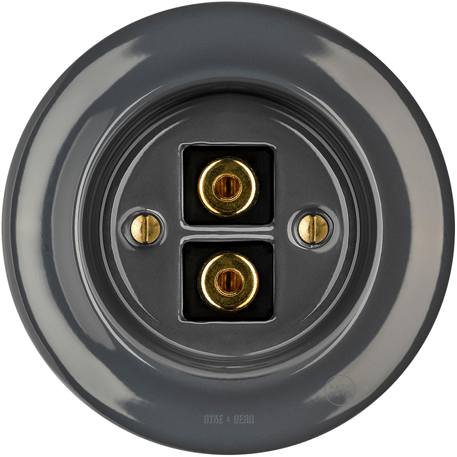 PORCELAIN WALL SPEAKER SOCKET DARK GREY - DYKE & DEAN