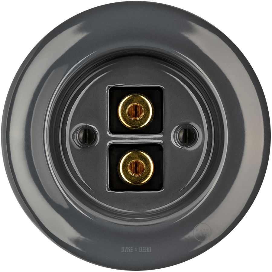 PORCELAIN WALL SPEAKER SOCKET DARK GREY - DYKE & DEAN