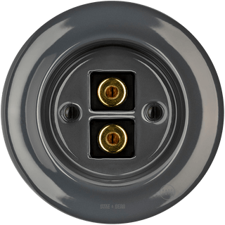 PORCELAIN WALL SPEAKER SOCKET DARK GREY - DYKE & DEAN