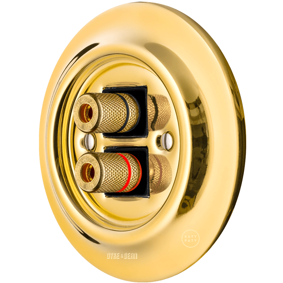 PORCELAIN WALL SPEAKER SOCKET GOLD - DYKE & DEAN