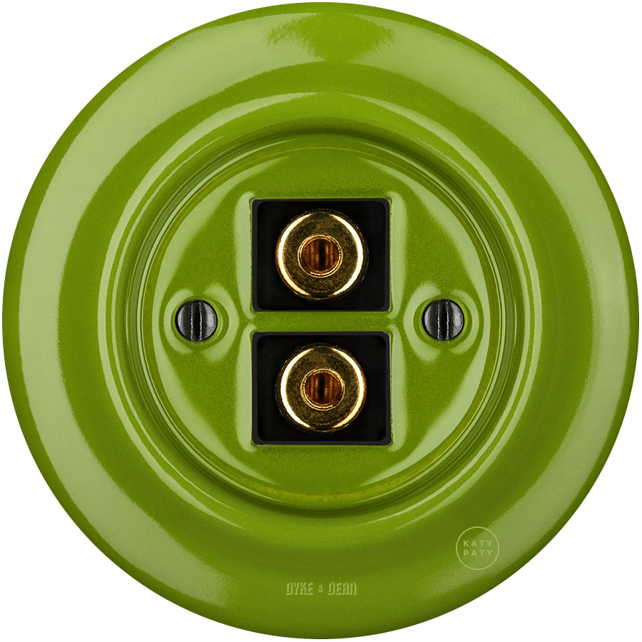 PORCELAIN WALL SPEAKER SOCKET GREEN - DYKE & DEAN