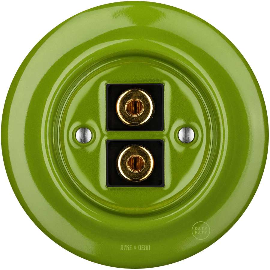 PORCELAIN WALL SPEAKER SOCKET GREEN - DYKE & DEAN