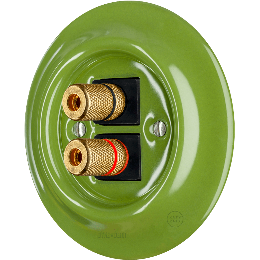 PORCELAIN WALL SPEAKER SOCKET GREEN - DYKE & DEAN