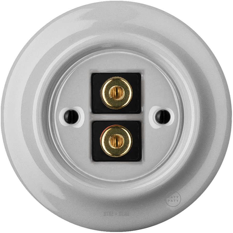 PORCELAIN WALL SPEAKER SOCKET GREY - DYKE & DEAN