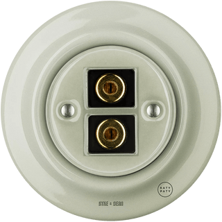 PORCELAIN WALL SPEAKER SOCKET GREY GREEN - DYKE & DEAN