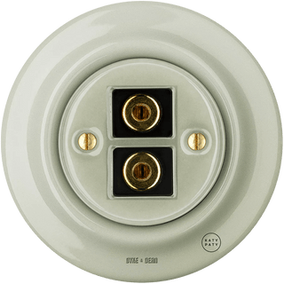 PORCELAIN WALL SPEAKER SOCKET GREY GREEN - DYKE & DEAN