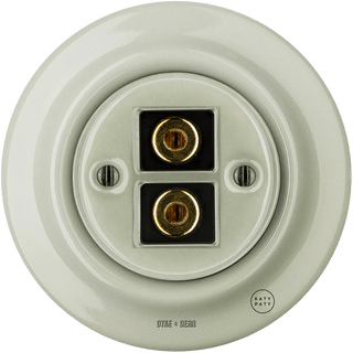 PORCELAIN WALL SPEAKER SOCKET GREY GREEN - DYKE & DEAN