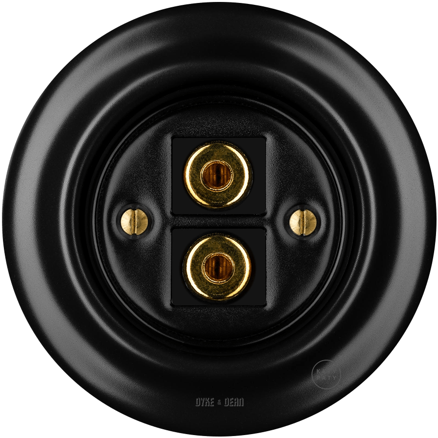 PORCELAIN WALL SPEAKER SOCKET MATT BLACK - DYKE & DEAN