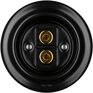 PORCELAIN WALL SPEAKER SOCKET MATT BLACK - DYKE & DEAN