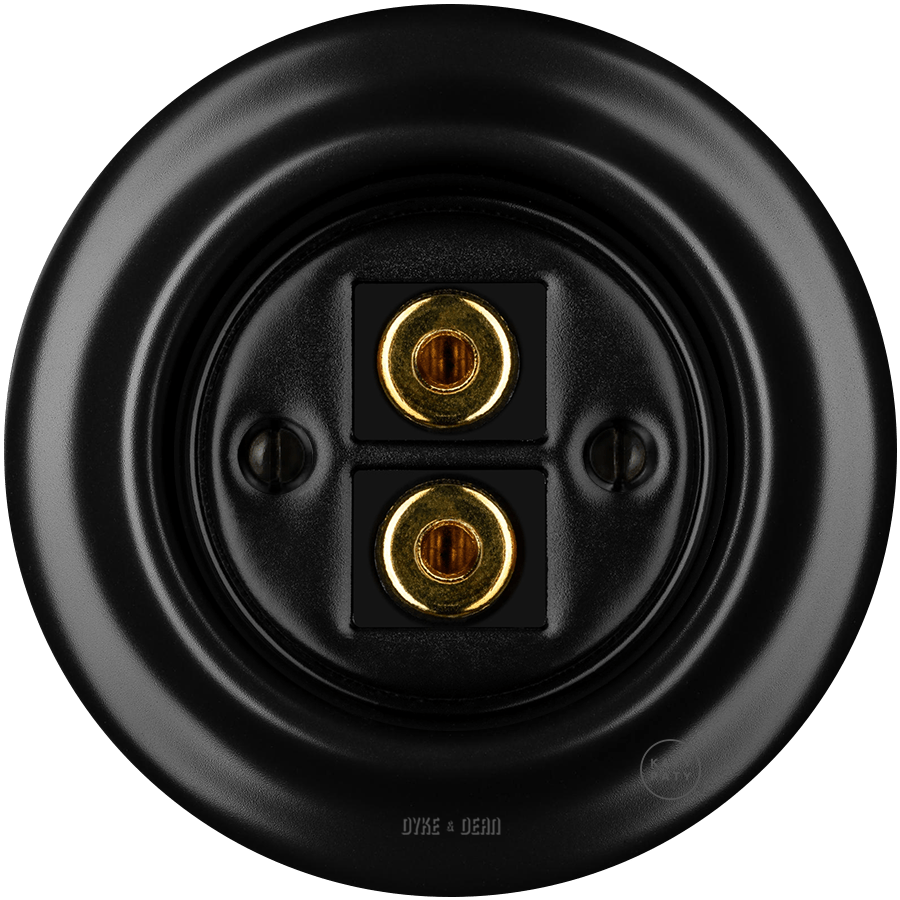 PORCELAIN WALL SPEAKER SOCKET MATT BLACK - DYKE & DEAN