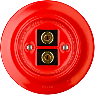 PORCELAIN WALL SPEAKER SOCKET RED - DYKE & DEAN