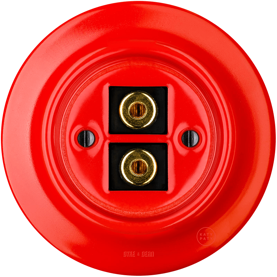 PORCELAIN WALL SPEAKER SOCKET RED - DYKE & DEAN