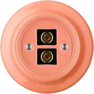 PORCELAIN WALL SPEAKER SOCKET SALMON - DYKE & DEAN