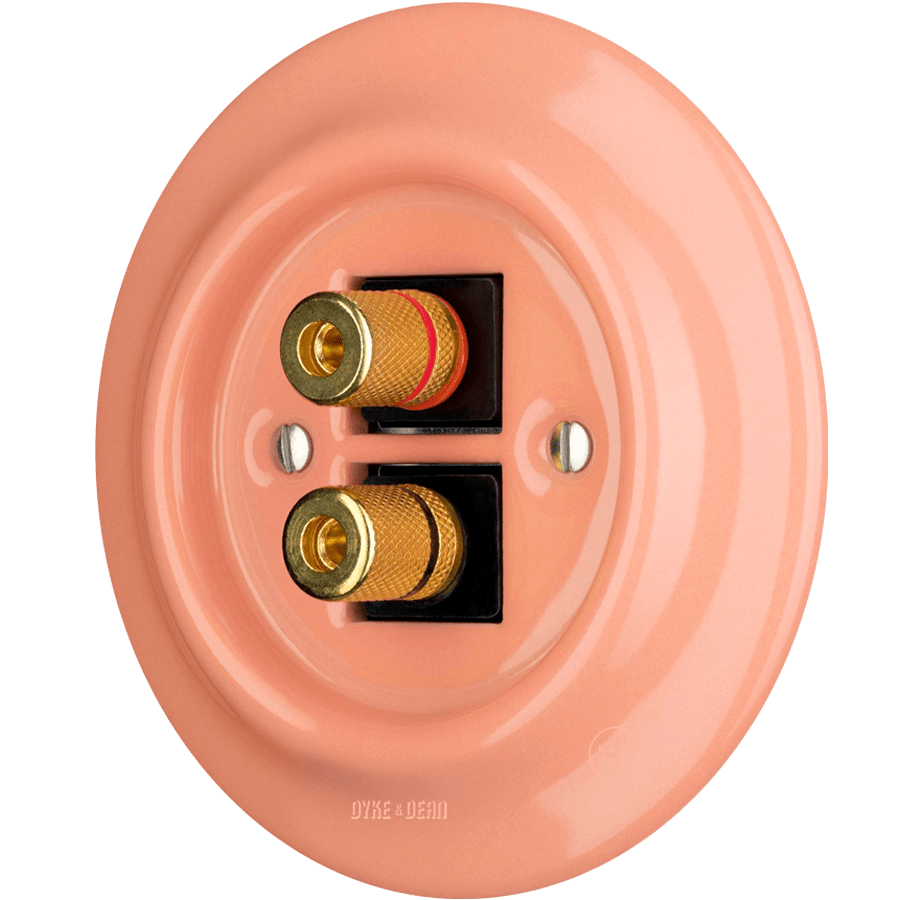 PORCELAIN WALL SPEAKER SOCKET SALMON - DYKE & DEAN