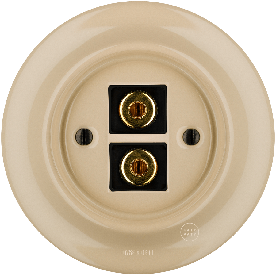 PORCELAIN WALL SPEAKER SOCKET SAND - DYKE & DEAN