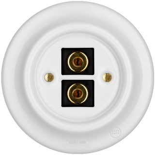 PORCELAIN WALL SPEAKER SOCKET WHITE - DYKE & DEAN