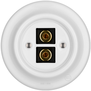 PORCELAIN WALL SPEAKER SOCKET WHITE - DYKE & DEAN