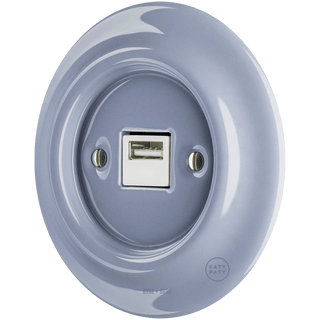 PORCELAIN WALL USB CHARGER ASH GREY - DYKE & DEAN