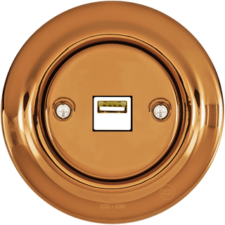 PORCELAIN WALL USB CHARGER BRONZE - DYKE & DEAN