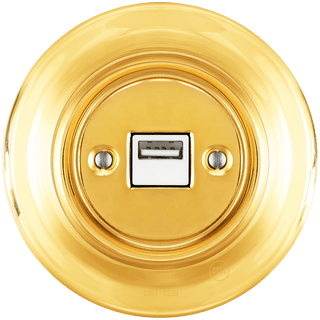 PORCELAIN WALL USB CHARGER GOLD - DYKE & DEAN