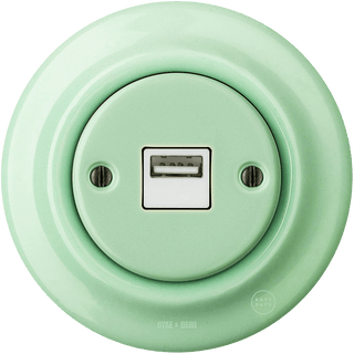 PORCELAIN WALL USB CHARGER MINT - DYKE & DEAN