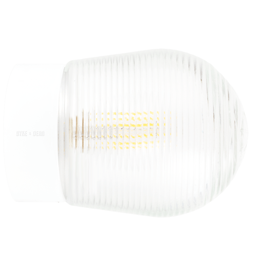 WHITE CERAMIC REARWIRED WATERPROOF LAMPS - DYKE & DEAN