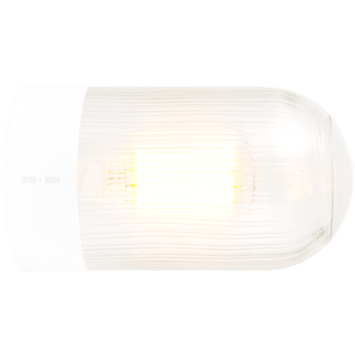 WHITE CERAMIC REARWIRED WATERPROOF LAMPS - DYKE & DEAN