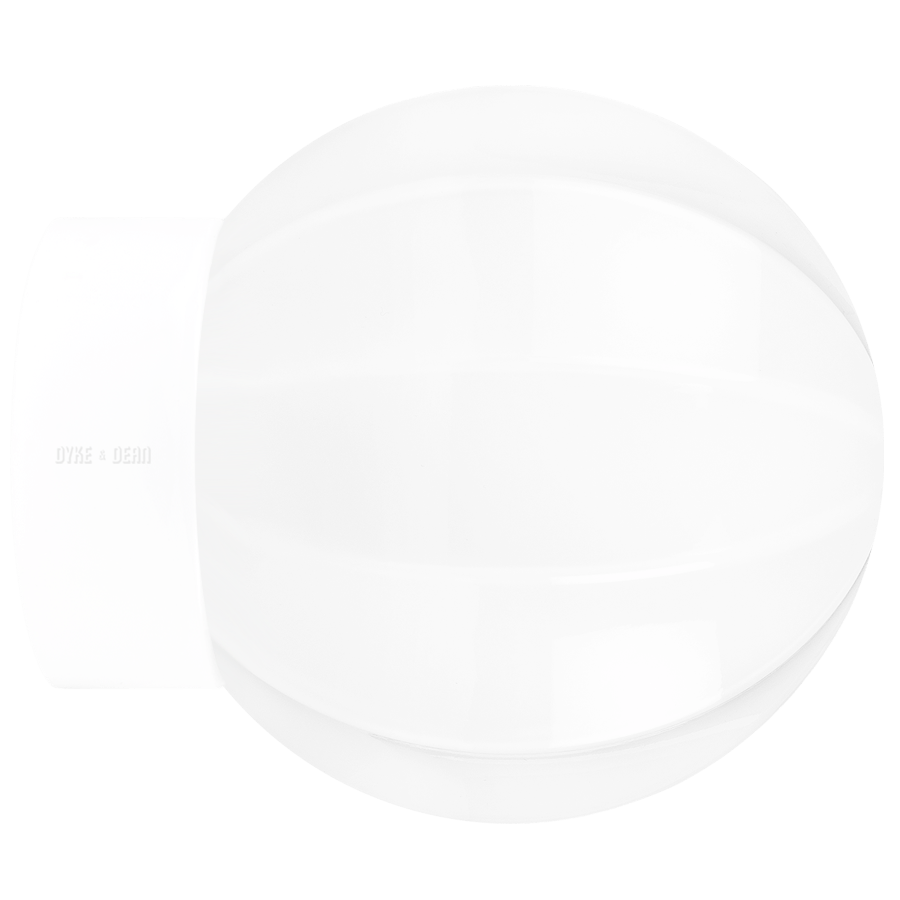 WHITE CERAMIC REARWIRED WATERPROOF LAMPS - DYKE & DEAN