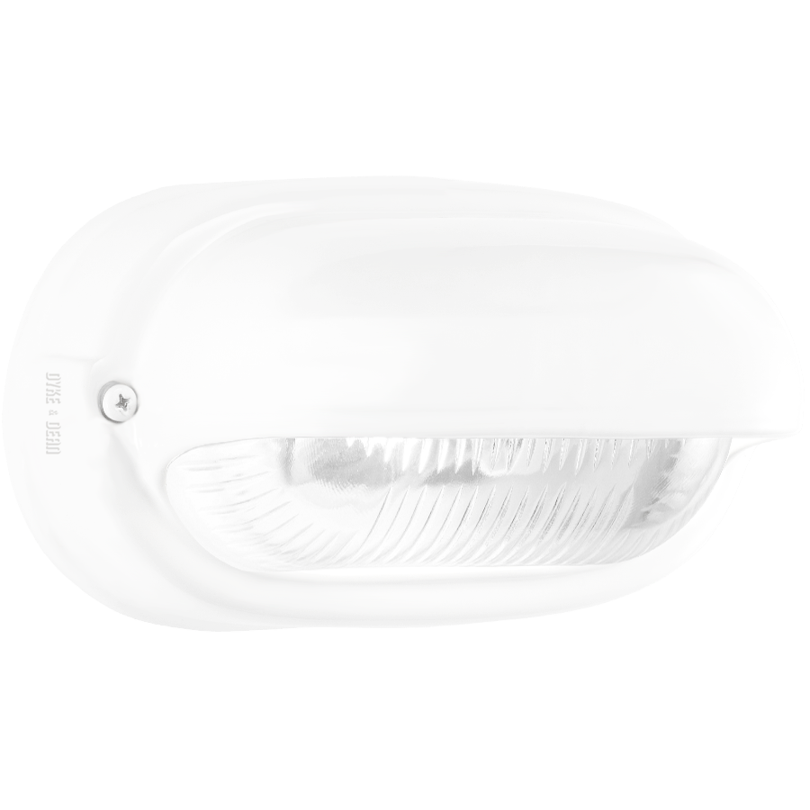 WHITE PORCELAIN BULKHEAD LAMP - DYKE & DEAN