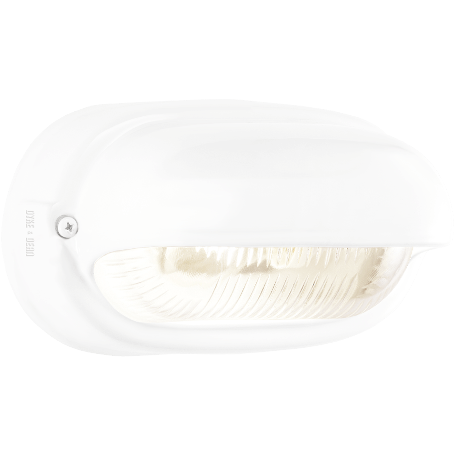 WHITE PORCELAIN BULKHEAD LAMP - DYKE & DEAN