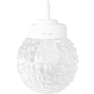 WHITE PORCELAIN CERAMIC PENDANT - DYKE & DEAN