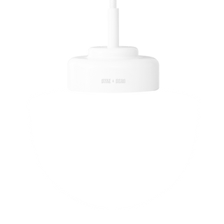 WHITE PORCELAIN CERAMIC PENDANT - DYKE & DEAN