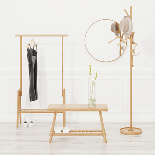 WIREWORKS OAK COAT STAND - DYKE & DEAN