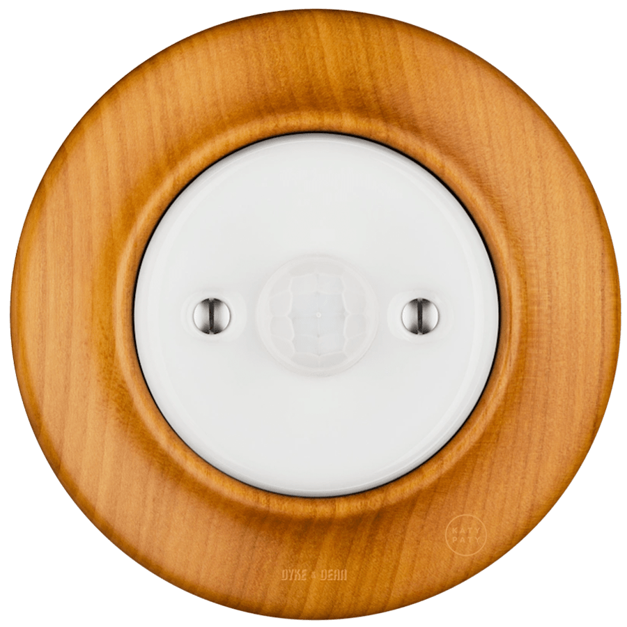 WOODEN PORCELAIN WALL SOCKET PADELUS MOTION SENSOR - DYKE & DEAN