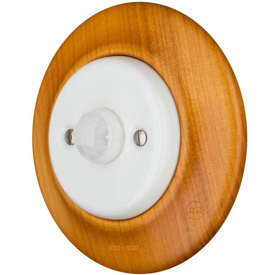 WOODEN PORCELAIN WALL SOCKET PADELUS MOTION SENSOR - DYKE & DEAN